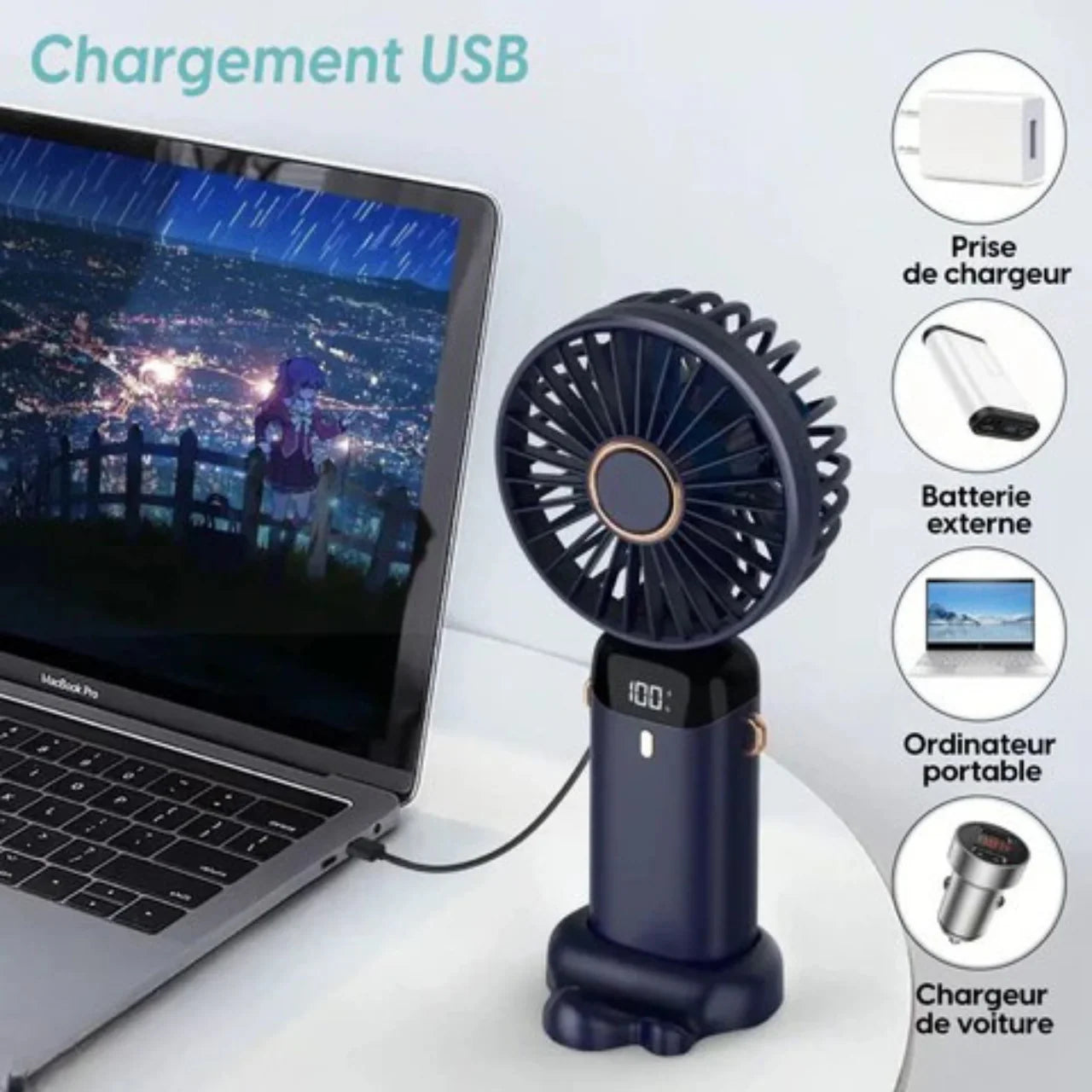 Mini ventilateur rechargeable