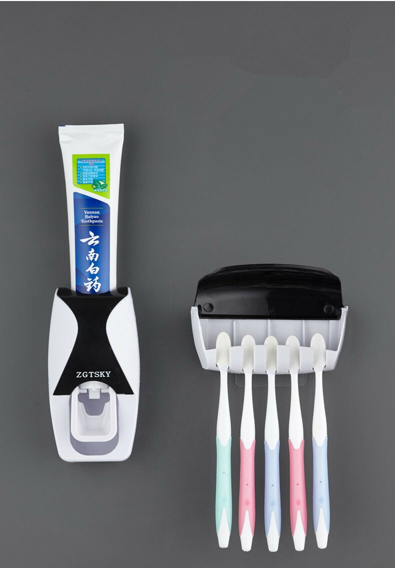 Distributeur De Pâte Dentifrice automatique+Porte-Brosse
