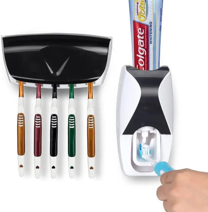 Distributeur De Pâte Dentifrice automatique+Porte-Brosse