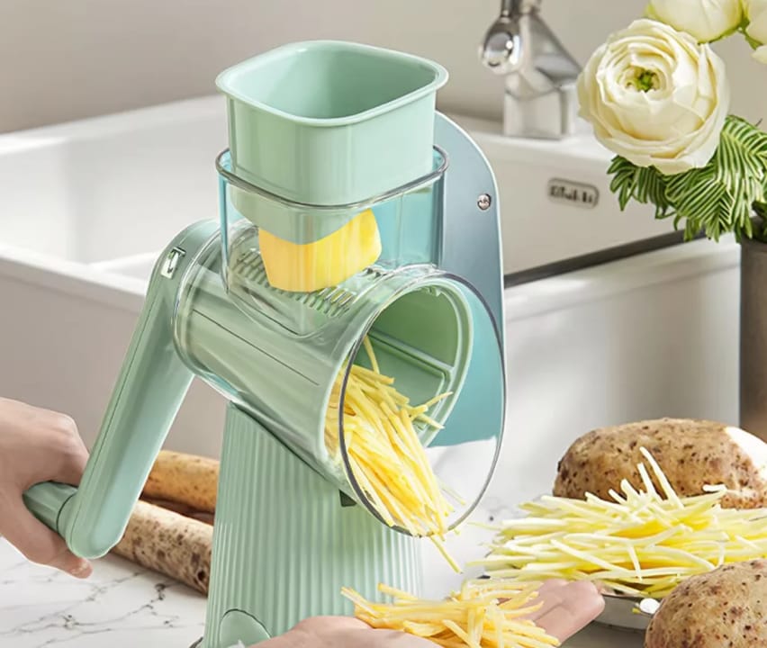 Coupe-légumes multifonctionnel à rouleau manuel