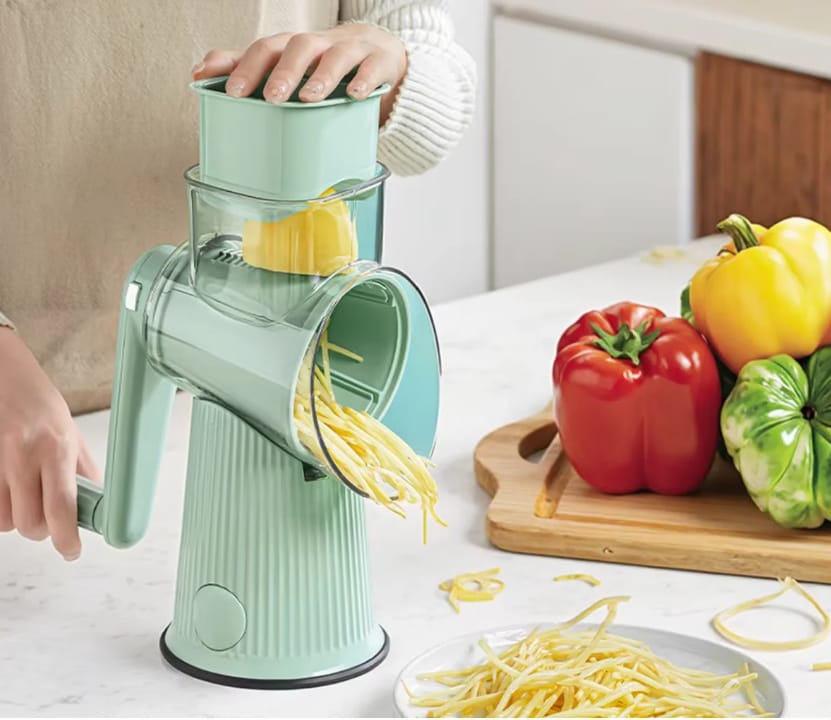 Coupe-légumes multifonctionnel à rouleau manuel